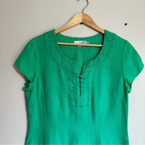 Boden Green 100% Linen Dress | Women’s Size 12R | Classic Summer Dress - Picture 2 of 5